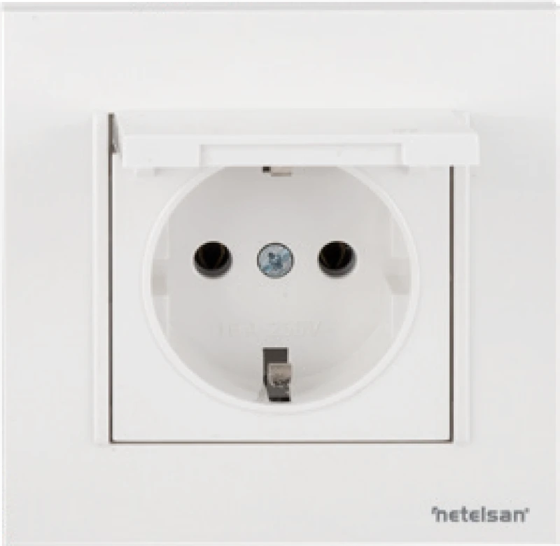 Covered Grounded Switch Socket